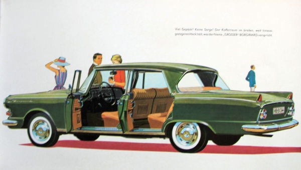Borgward Airswing P 100 Modelprogram 1960 "Der grosse Borgward" Carbrochure (2589)